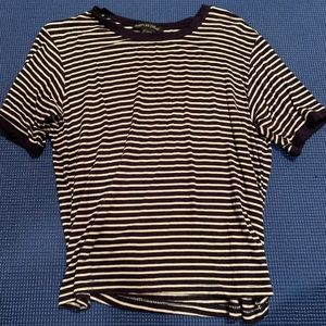Basic Cropped Stripe Tee